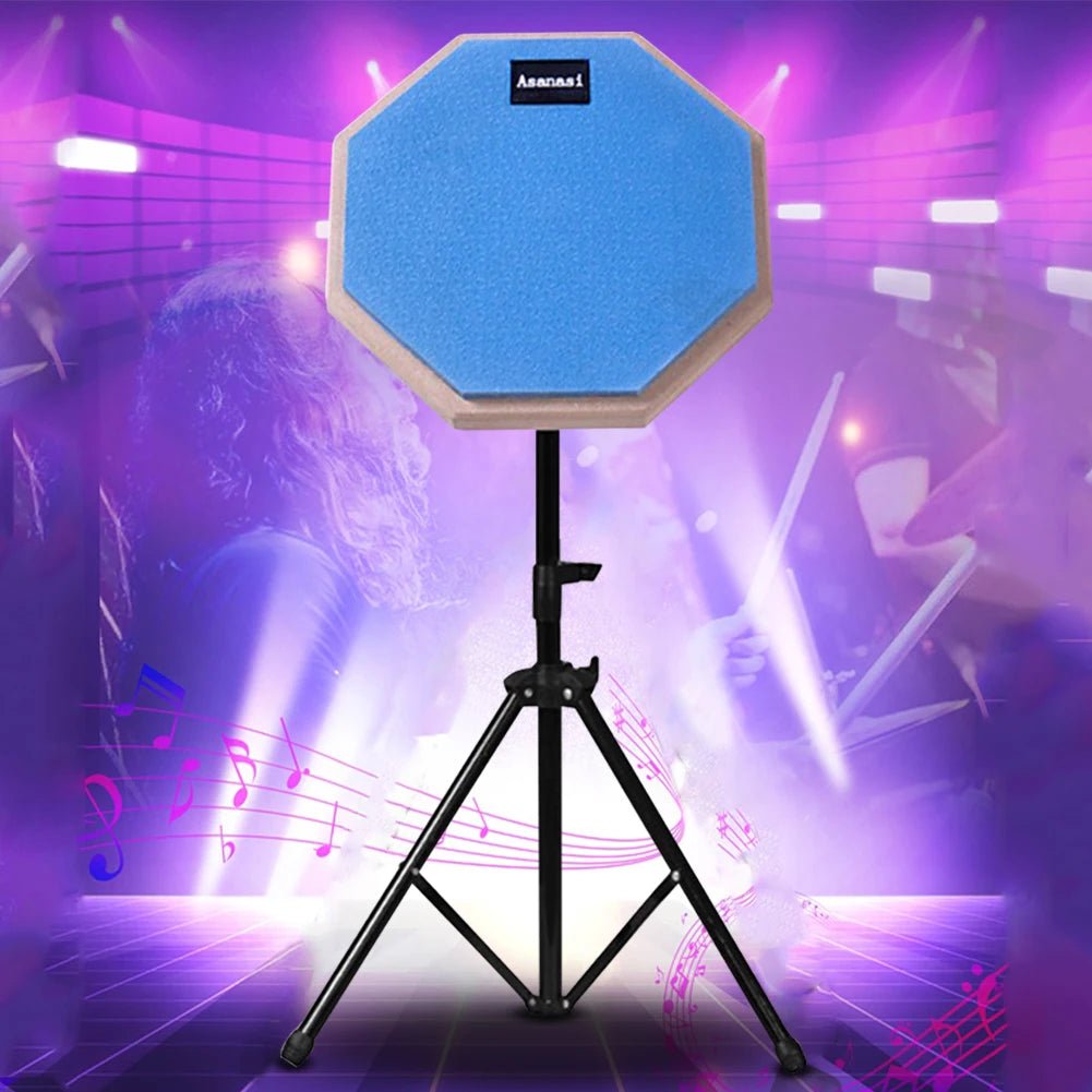 Asanasi 8 Inch Silent Practice Drum Pad – Shock - Absorbent Dumb Drum with Adjustable Stand for Adults and Kids - ZAMAR AUDIO SOLUTIONS