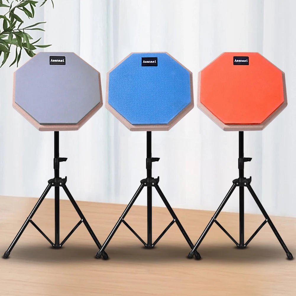 Asanasi 8 Inch Silent Practice Drum Pad – Shock - Absorbent Dumb Drum with Adjustable Stand for Adults and Kids - ZAMAR AUDIO SOLUTIONS