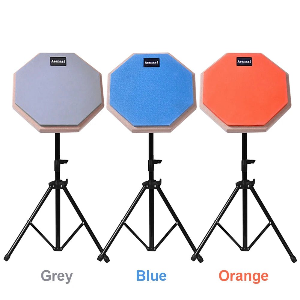 Asanasi 8 Inch Silent Practice Drum Pad – Shock - Absorbent Dumb Drum with Adjustable Stand for Adults and Kids - ZAMAR AUDIO SOLUTIONS