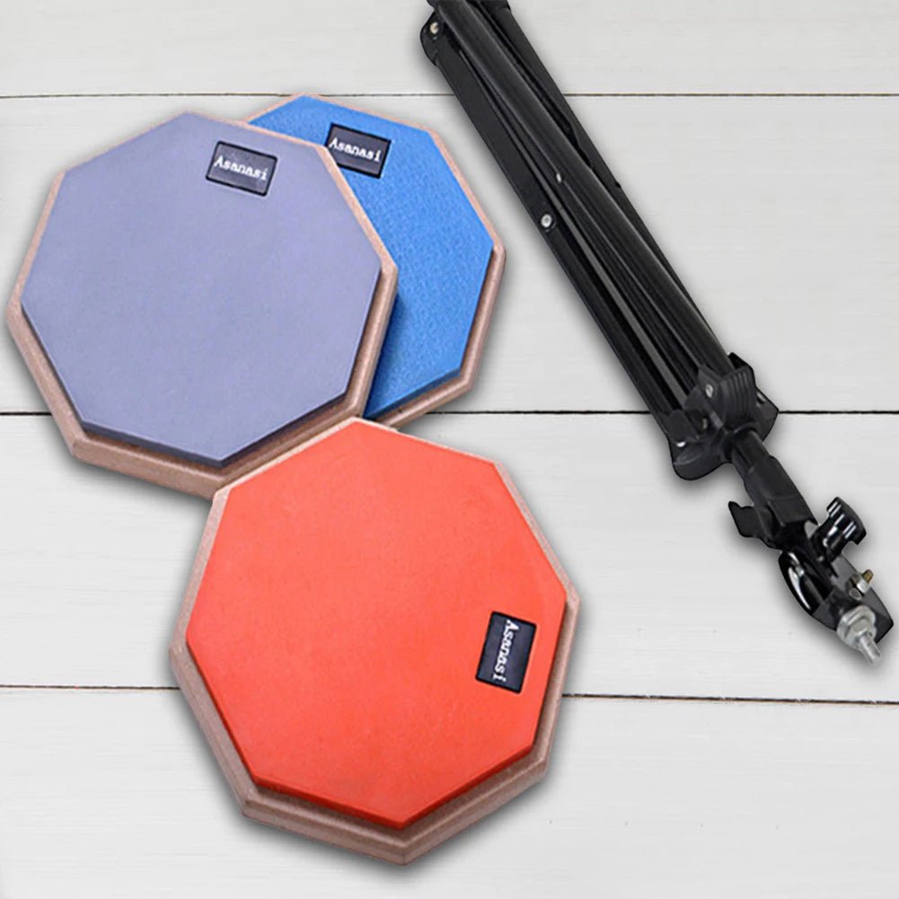 Asanasi 8 Inch Silent Practice Drum Pad – Shock - Absorbent Dumb Drum with Adjustable Stand for Adults and Kids - ZAMAR AUDIO SOLUTIONS
