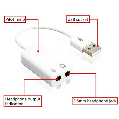 Ashiboogoole USB External Sound Card – 3.5mm Audio Adapter for PC, Mac, Linux & Laptops - ZAMAR AUDIO SOLUTIONS