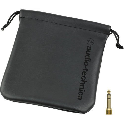 Audio-Technica ATH-M50x Kenya included carrying pouch and gold-plated 6.35mm quarter-inch adapter accessory