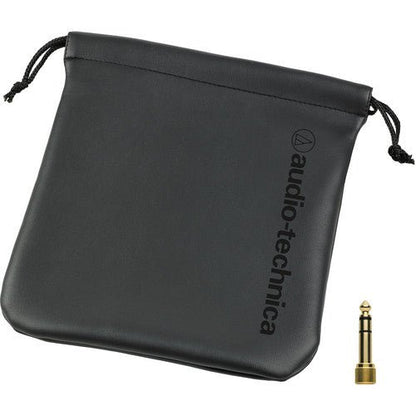 Audio-Technica ATH-M50x Kenya included carrying pouch and gold-plated 6.35mm quarter-inch adapter accessory