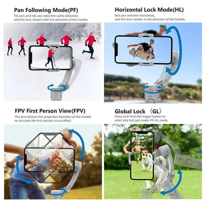 AXNEN HQ3 3-Axis Gimbal Stabilizer – Handheld Smartphone Stabilizer for Smooth Video Recording, Vlogging, TikTok, and More - ZAMAR AUDIO SOLUTIONS