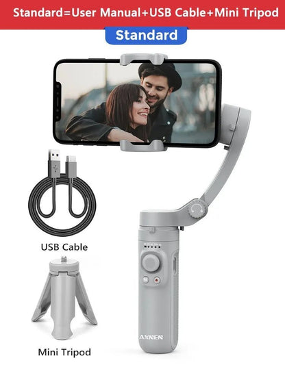 AXNEN HQ3 3-Axis Gimbal Stabilizer – Handheld Smartphone Stabilizer for Smooth Video Recording, Vlogging, TikTok, and More - ZAMAR AUDIO SOLUTIONS