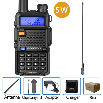 Baofeng UV-5R Dual Band Walkie Talkie – 5W/8W VHF UHF Handheld Transceiver with 128 Channels, FM Radio, and 1800mAh Battery for Staff Coordination and Crowd Control - ZAMAR AUDIO SOLUTIONS