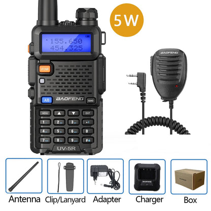 Baofeng UV-5R Dual Band Walkie Talkie – 5W/8W VHF UHF Handheld Transceiver with 128 Channels, FM Radio, and 1800mAh Battery for Staff Coordination and Crowd Control - ZAMAR AUDIO SOLUTIONS