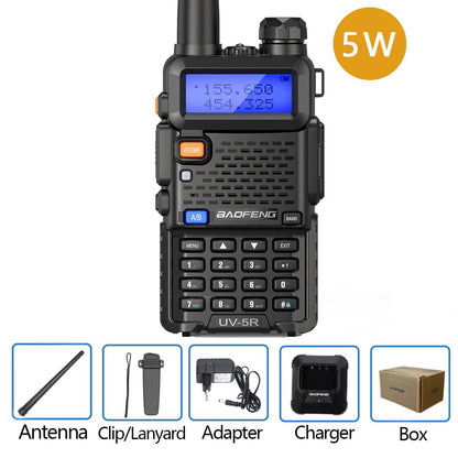 Baofeng UV-5R Dual Band Walkie Talkie – 5W/8W VHF UHF Handheld Transceiver with 128 Channels, FM Radio, and 1800mAh Battery for Staff Coordination and Crowd Control - ZAMAR AUDIO SOLUTIONS