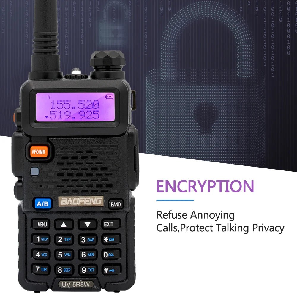 Baofeng UV-5R Dual Band Walkie Talkie – 5W/8W VHF UHF Handheld Transceiver with 128 Channels, FM Radio, and 1800mAh Battery for Staff Coordination and Crowd Control - ZAMAR AUDIO SOLUTIONS