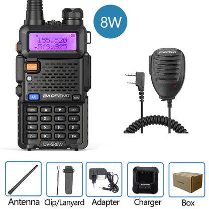 Baofeng UV-5R Dual Band Walkie Talkie – 5W/8W VHF UHF Handheld Transceiver with 128 Channels, FM Radio, and 1800mAh Battery for Staff Coordination and Crowd Control - ZAMAR AUDIO SOLUTIONS