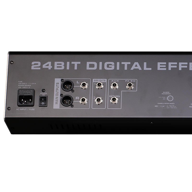 Be-10 powered mixer Kenya — rugged metal chassis angled view for stage use