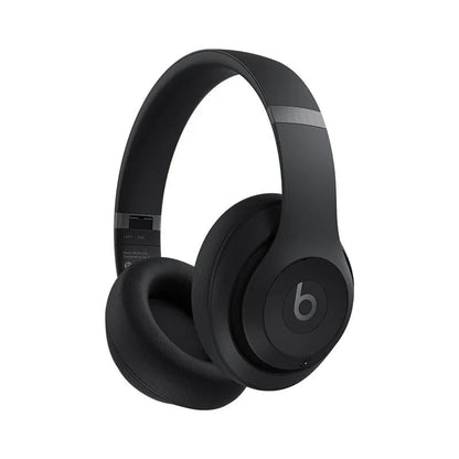 Beats Studio Pro Kenya in matte black, clean 3/4 product shot showing earcup and headband detail on white background