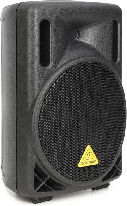 Behringer B208D Kenya — 3/4 front-left view of black composite cabinet with 8-inch woofer and Behringer logo