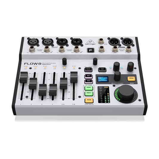 BEHRINGER Flow 8 Digital Mixer - 8 Channel with Bluetooth Audio and USB Audio Interface for Podcasts, Livestreaming and Stage Performances - ZAMAR AUDIO SOLUTIONS