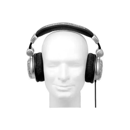 Behringer HPX2000 DJ headphones Kenya front-on view worn on mannequin head showing full fit, ear cup coverage and cable drop