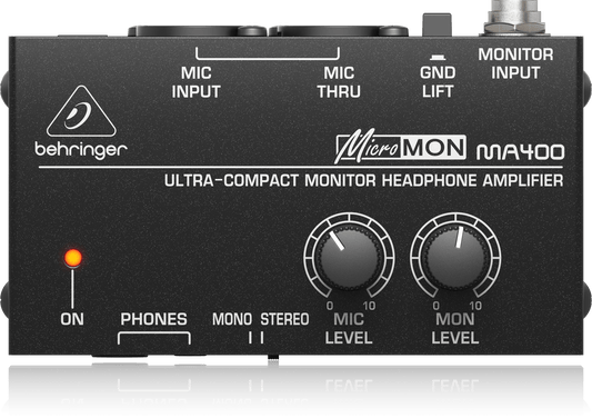 BEHRINGER MA400 Ultra - Compact Monitor Headphone Amplifier – Personal Mixer for Studio and Stage Applications - ZAMAR AUDIO SOLUTIONS