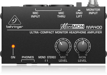 BEHRINGER MA400 Ultra-Compact Monitor Headphone Amplifier – Personal Mixer for Studio and Stage Applications - ZAMAR AUDIO SOLUTIONS