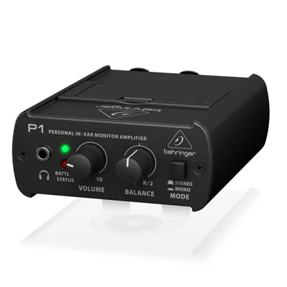 BEHRINGER P1 Personal In-Ear Monitor Amplifier – Portable Belt-Pack with Dual XLR Inputs, Stereo/Mono Operation - ZAMAR AUDIO SOLUTIONS