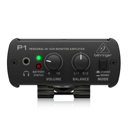 BEHRINGER P1 Personal In-Ear Monitor Amplifier – Portable Belt-Pack with Dual XLR Inputs, Stereo/Mono Operation - ZAMAR AUDIO SOLUTIONS
