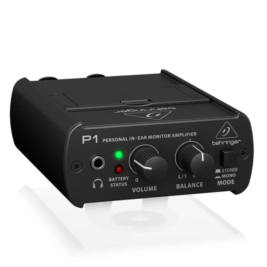 BEHRINGER P1 Personal In - Ear Monitor Amplifier – Portable Belt - Pack with Dual XLR Inputs, Stereo/Mono Operation - ZAMAR AUDIO SOLUTIONS