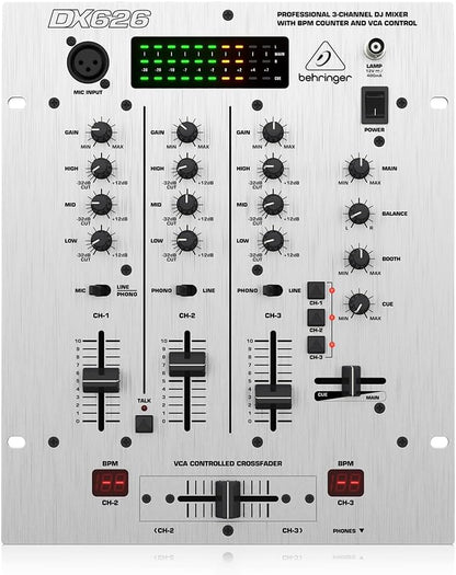 Behringer PRO MIXER DX626 Professional 3‑Channel DJ Mixer with BPM Counter & Digital Effects - ZAMAR AUDIO SOLUTIONS
