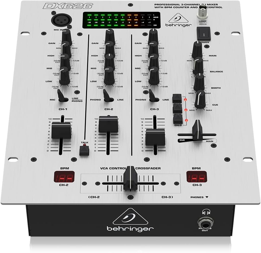Behringer PRO MIXER DX626 Professional 3‑Channel DJ Mixer with BPM Counter & Digital Effects - ZAMAR AUDIO SOLUTIONS