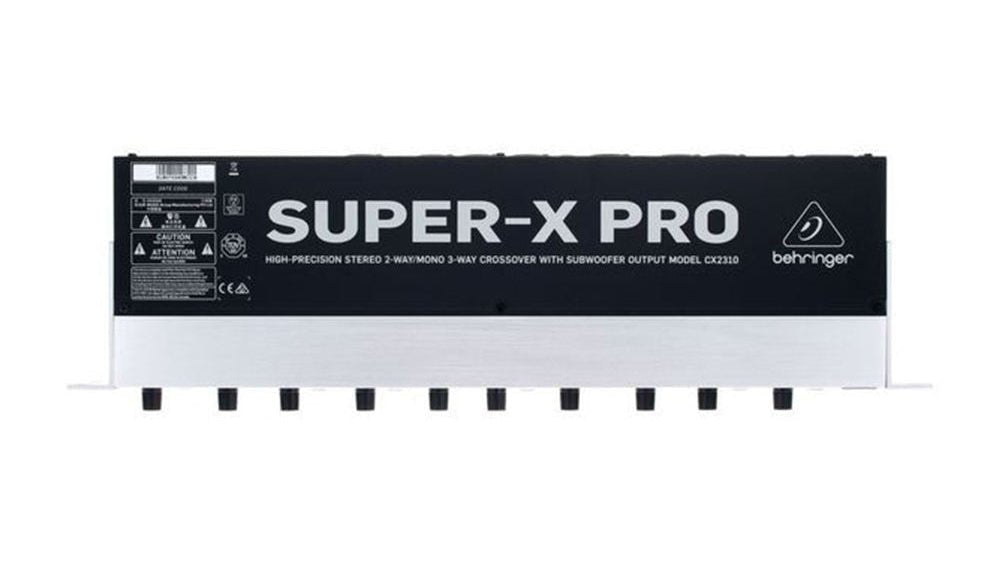 Behringer CX2310 active crossover Kenya front panel showing stereo 2-way mono 3-way controls