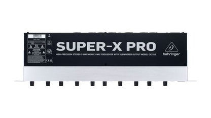 Behringer CX2310 active crossover Kenya front panel showing stereo 2-way mono 3-way controls