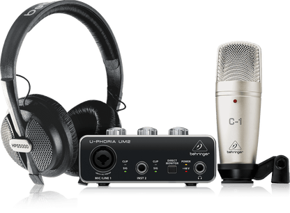 Behringer U-Phoria Studio Bundle Kenya — UM2 interface, C-1 mic and HPS5000 headphones complete kit