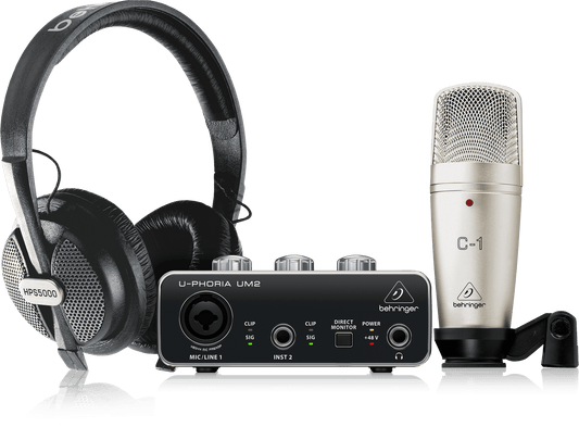Behringer U-Phoria Studio Bundle Kenya — UM2 interface, C-1 mic and HPS5000 headphones complete kit