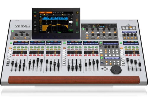 Behringer WING digital mixer front panel with touchscreen display