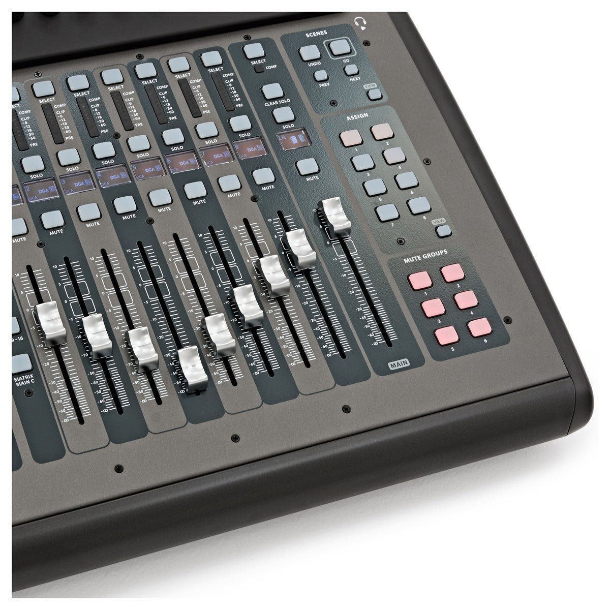 Behringer X32 Compact digital mixer motorized faders and scribble strips