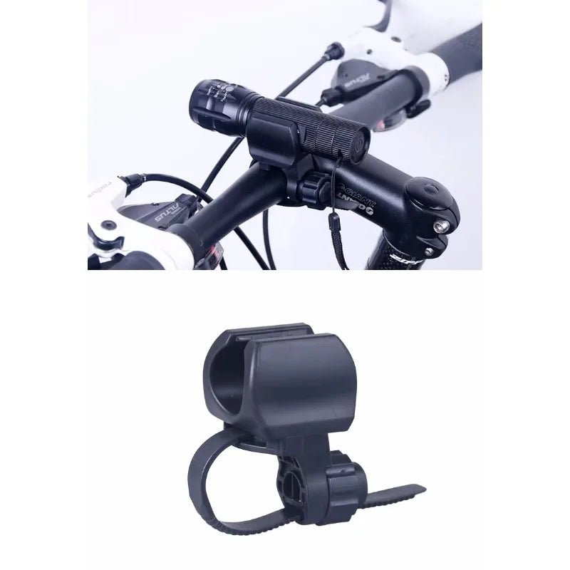 Bicycle Light Holder – 360° Rotating Stand, ABS Material, Flashlight Torch Mount Clamp, Cycling LED Lights Installation - ZAMAR AUDIO SOLUTIONS