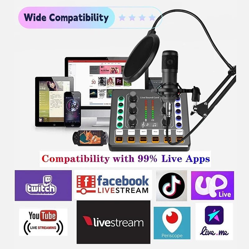 BM - 800 Recording Studio Package – Voice Changer & Live Sound Card Audio Interface for Live Streaming, YouTube, TikTok - ZAMAR AUDIO SOLUTIONS