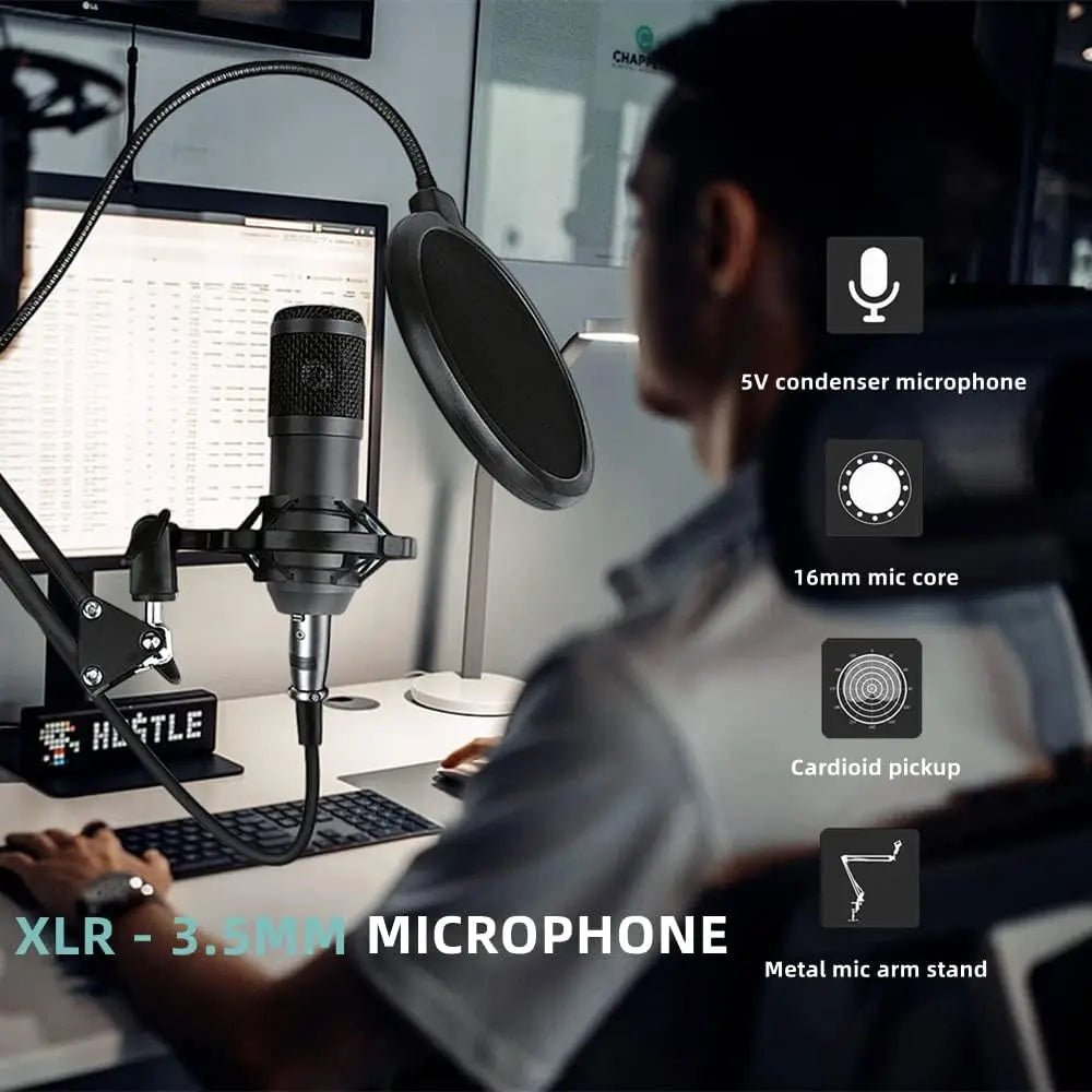 BM - 800 Recording Studio Package – Voice Changer & Live Sound Card Audio Interface for Live Streaming, YouTube, TikTok - ZAMAR AUDIO SOLUTIONS