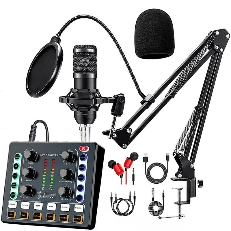 BM - 800 Recording Studio Package – Voice Changer & Live Sound Card Audio Interface for Live Streaming, YouTube, TikTok - ZAMAR AUDIO SOLUTIONS