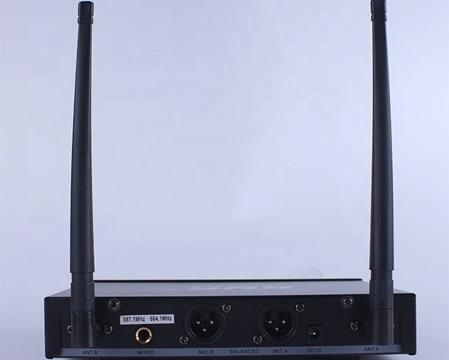 BNK BK8200 Dual‑Channel UHF Wireless Microphone System — 2 Handheld Mics, LCD Receiver & Long‑Range Transmission - ZAMAR AUDIO SOLUTIONS
