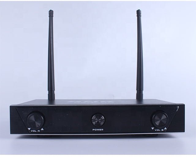 BNK BK8200 Dual‑Channel UHF Wireless Microphone System — 2 Handheld Mics, LCD Receiver & Long‑Range Transmission - ZAMAR AUDIO SOLUTIONS