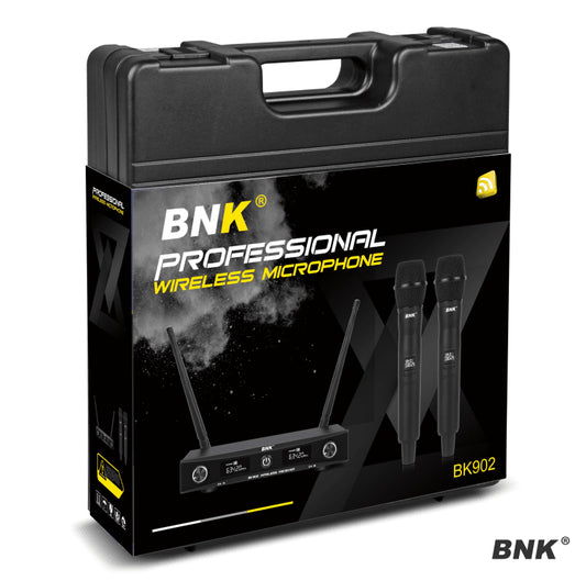 BNK BK‑902 — UHF Dual Wireless Microphone System (2 Handheld Mics) - ZAMAR AUDIO SOLUTIONS