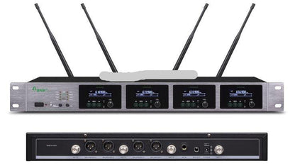BNK ES400 — 4‑in‑1 Wireless Microphone System (UHF, Multi‑Channel)Wireless Microphone System