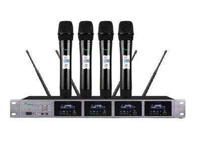 BNK ES400 — 4‑in‑1 Wireless Microphone System (UHF, Multi‑Channel)Wireless Microphone System