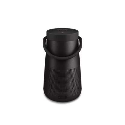 Bose SoundLink Revolve+ II Kenya — Triple Black rear view showing speaker grille and fabric handle