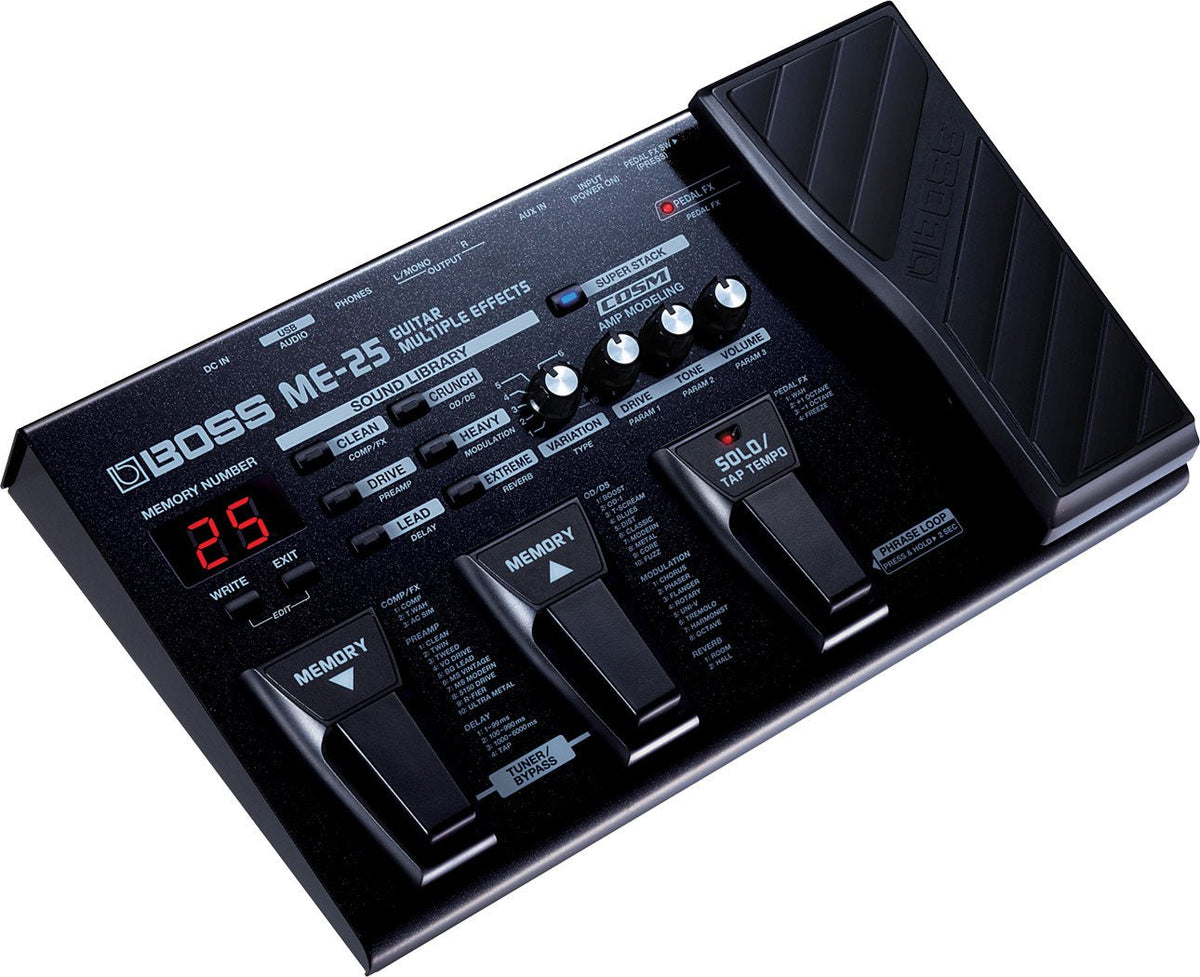 BOSS ME-25 Guitar Multi-Effects Processor with Expression Pedal - ZAMAR AUDIO SOLUTIONS