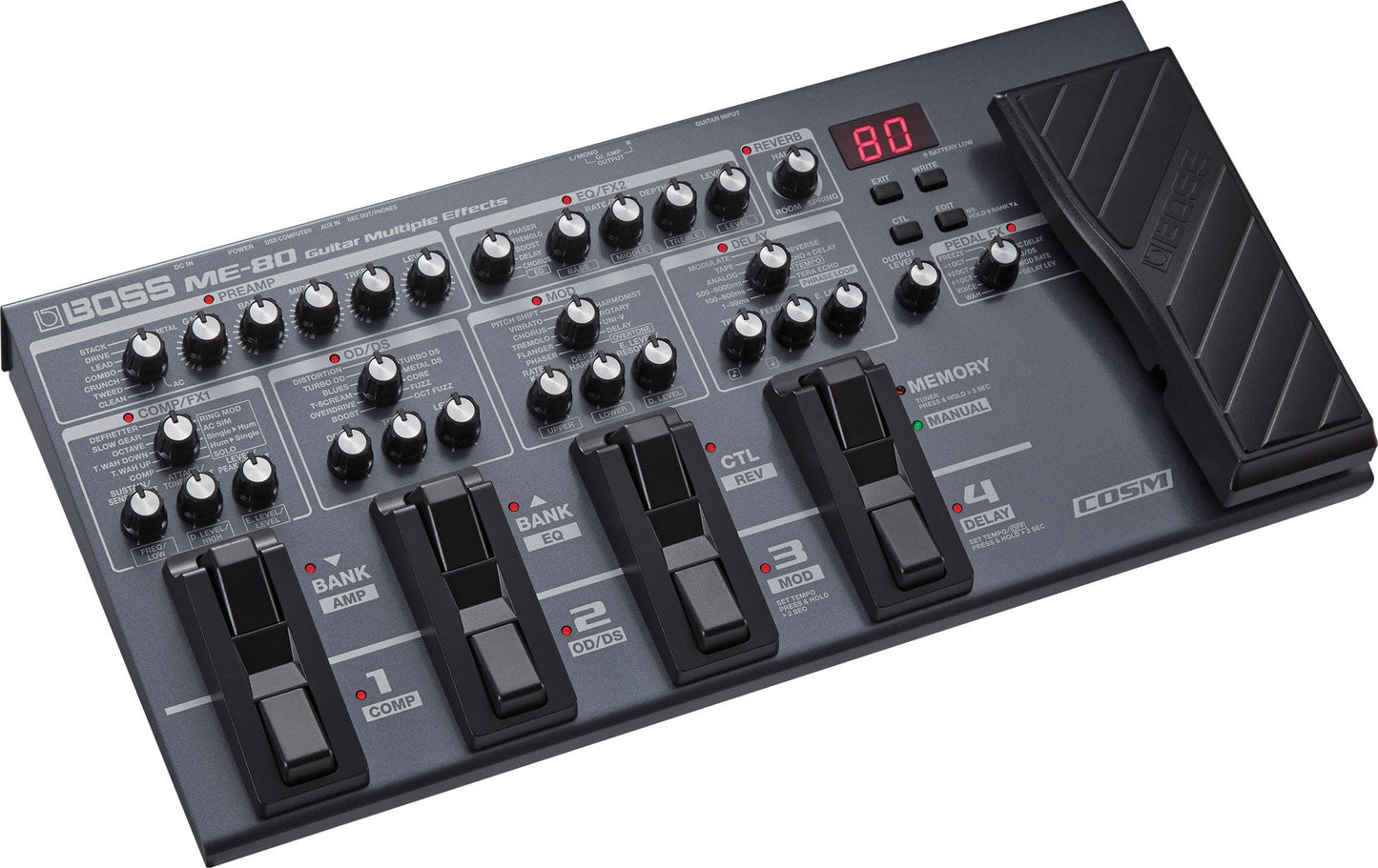 BOSS ME‑80 — Guitar Multi‑Effects Pedal with COSM Amp Models & USB Recording, Nairobi Delivery - ZAMAR AUDIO SOLUTIONS