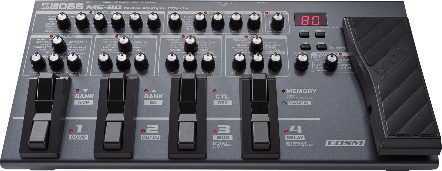 BOSS ME‑80 — Guitar Multi‑Effects Pedal with COSM Amp Models & USB Recording, Nairobi Delivery - ZAMAR AUDIO SOLUTIONS