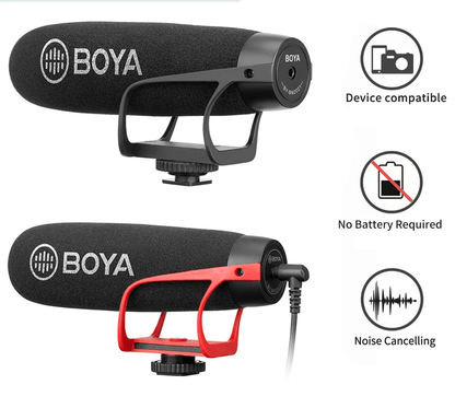 BOYA BY-BM2021 Shotgun Microphone – Super-Cardioid Condenser On-Camera Mic with TRRS & TRS Cables for Smartphones, DSLR Cameras, Camcorders & Interview Recording - ZAMAR AUDIO SOLUTIONS