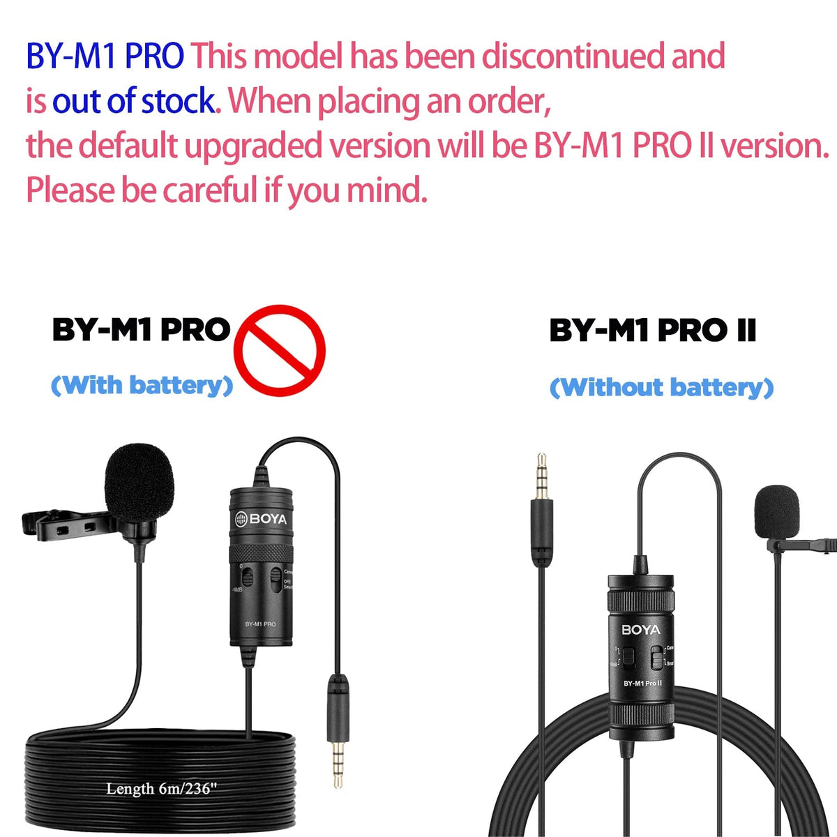 BOYA BY-M1 PRO Lavalier Microphone – Portable Omnidirectional Condenser Mic with 6m Cable for Canon, Nikon, Sony, iPhone 13, Huawei, and More - ZAMAR AUDIO SOLUTIONS
