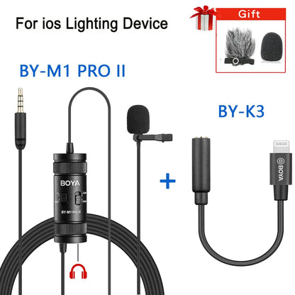 BOYA BY-M1 PRO Lavalier Microphone – Portable Omnidirectional Condenser Mic with 6m Cable for Canon, Nikon, Sony, iPhone 13, Huawei, and More - ZAMAR AUDIO SOLUTIONS