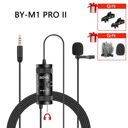 BOYA BY-M1 PRO Lavalier Microphone – Portable Omnidirectional Condenser Mic with 6m Cable for Canon, Nikon, Sony, iPhone 13, Huawei, and More - ZAMAR AUDIO SOLUTIONS