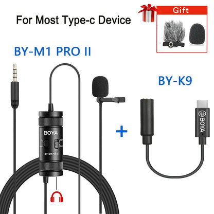 BOYA BY-M1 PRO Lavalier Microphone – Portable Omnidirectional Condenser Mic with 6m Cable for Canon, Nikon, Sony, iPhone 13, Huawei, and More - ZAMAR AUDIO SOLUTIONS